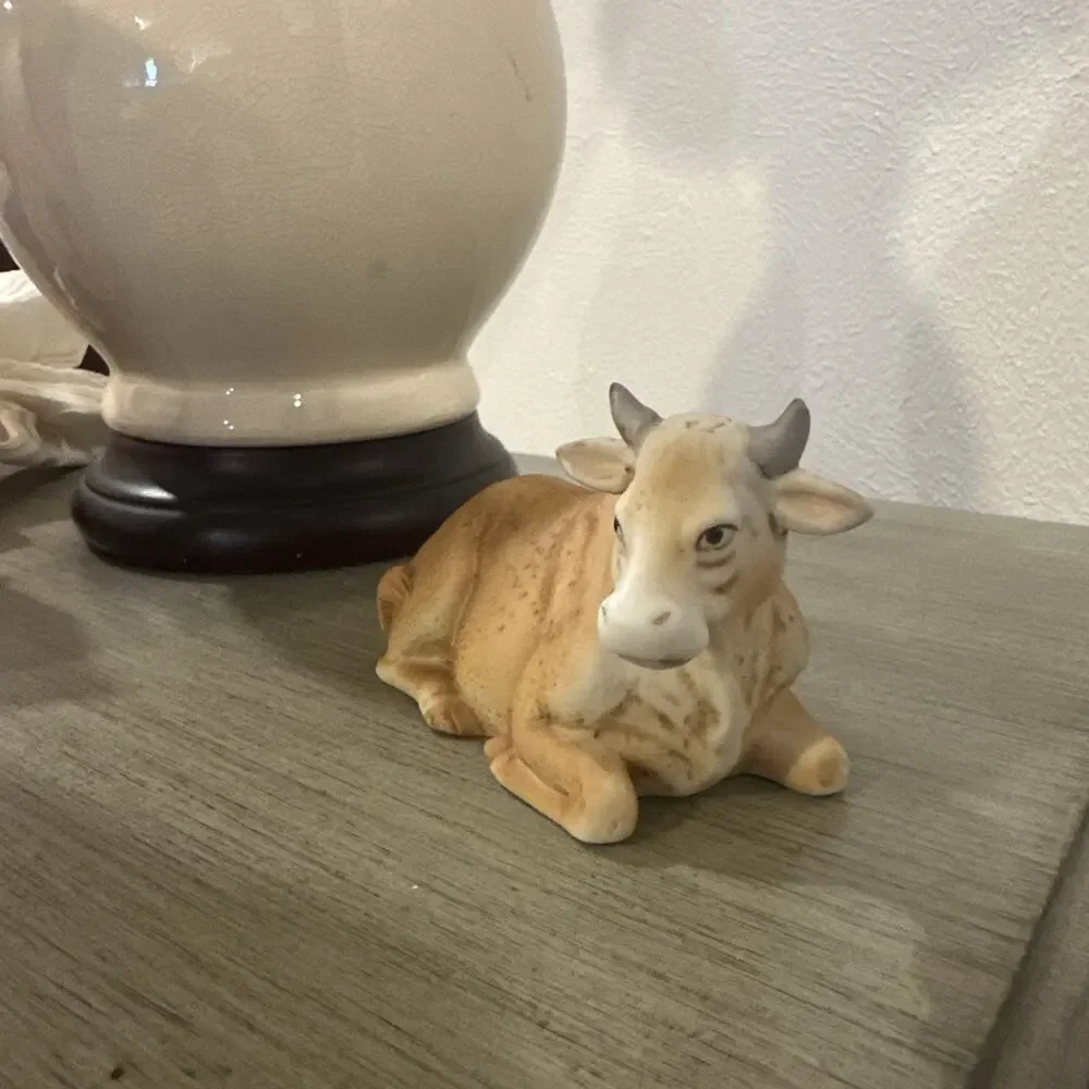 Christopher Collection Nativity CowvTan 1988 Replacement 03574‎ Signed Lefton